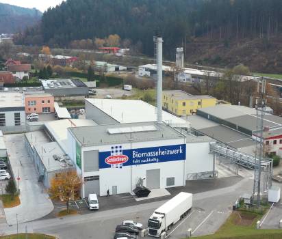 Das Bild zeigt das Biomasseheizwerk in Voitsberg